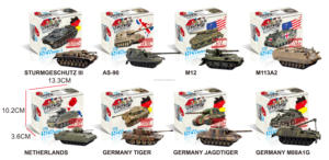 Seconde guerre mondiale 8 styles en plastique bloc de construction réservoir puzzle modèle armée militaire assembler <span class=keywords><strong>des</strong></span> jouets de char de combat - Product Image 6