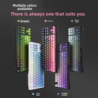Clavier de jeu mécanique filaire RGB 87 touches OEM, trois modes, axe vert, couleurs assorties, USB 2.0, programmable, anglais, pour ordinateur