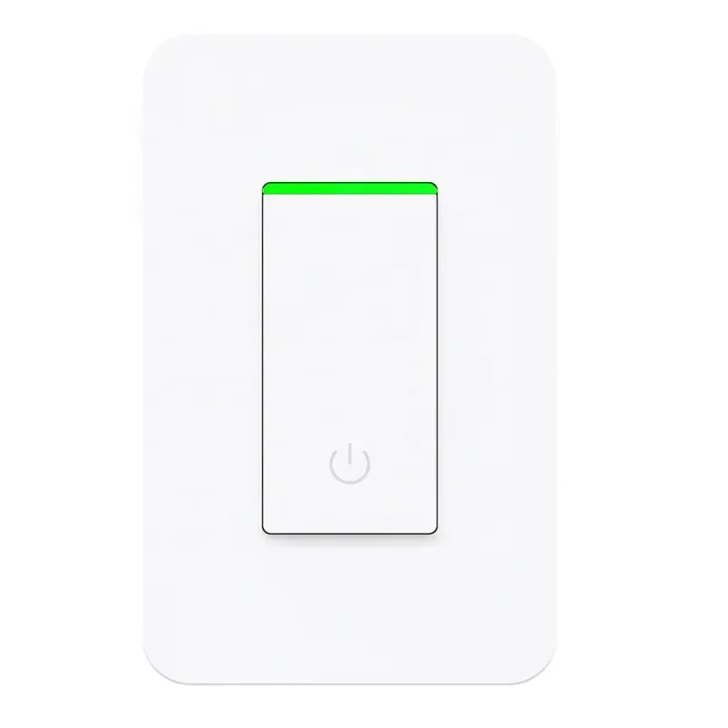 Interruptor de luz inteligente con WiFi, táctil enchufe de pared estándar de EE. UU., Compatible con asistente de Google Alexa y IFTTT