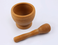 Mortier et pilon en bambou pour broyer les épices, les herbes et les médicaments, ustensile de cuisine manuel en PP