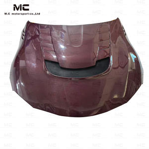 Para Toyota SUPRA A90 A91MK GR, Capó Delantero de Fibra de Carbono Roja Real, Cubierta de Motor de Fibra de Carbono, Capó Rojo de Fibra de Carbono - Product Image 2