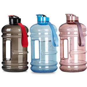 Bouteille d'eau de sport motivante sans BPA, étanche, avec brosse, sangle et logo, large ouverture, pour la salle de sport, 2L, bouteille d'eau pour boire - Product Image 1