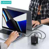 USAMS UM Series CC171 UK T53 140W ACC GaN Pengisi Daya Cepat Dengan Kabel Pengisian Cepat SJ581 Type-C 240W PD3.1 untuk Iphone 11 12 13 Ipad