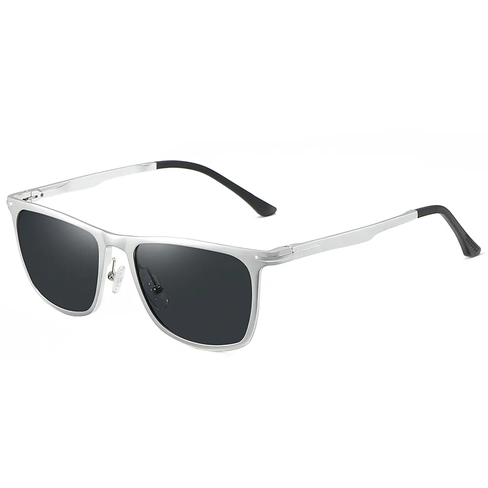 Gafas de sol con diseño de logotipo personalizado para hombre y mujer, lentes de sol polarizadas de aluminio y magnesio para conducción, UV400, venta al por mayor, China