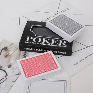Baraja de Póker de PVC Impermeable <span class=keywords><strong>con</strong></span> Diseño de Rosas Rojas y Negras, Impresión Personalizada, Suministrada por Fábrica, <span class=keywords><strong>con</strong></span> Caja de Plástico Resistente - Product Image 4