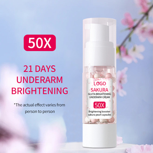Crème éclaircissante pour les aisselles, soin de la peau biologique, marque privée, OEM, blanchiment, hydratation, acide salicylique, glycérine, beurre de karité, collagène - Product Image 5