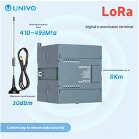 UNIVO 8km RS485 IO LoRa Módulo de Entrada/Salida Inalámbrico de 4 Canales con Interruptor Remoto MQTT para Adquisición y Transmisión de Señales a Distancia