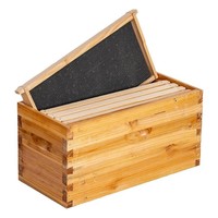 Ruche Nuc 5 Cadres 100% Cire d'Abeille, Boîte de Reproduction Imprégnée de Cire