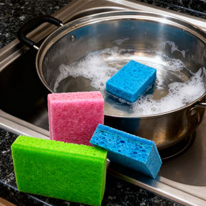 قماش إسفنجي قطني من السليلوز قابل للتحلل الحيوي مصنوع من لب الخشب الطبيعي لتنظيف المطبخ وغسل الأطباق - Product Image 6