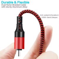 Nouveau câble de charge multi-usage 5 en 1 avec câble Type C vers C PD tressé en nylon
