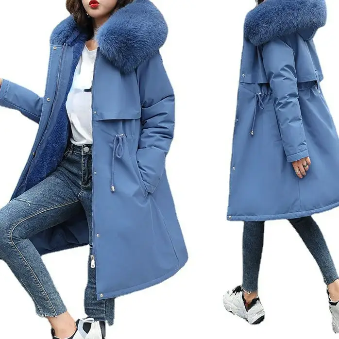 Winter Parka 2023 winter women's Parka coats hooded fur collar thick section warm winter Jackets snow coat jacket