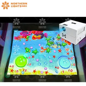 Customized new design playground for children indoor purchase amusement park sand pit sand pool interactive projector games