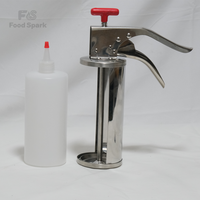 Distributeur de condiments à faible coût, type manuel à pression, en métal, pour sauces, pistolet pulvérisateur de sauce en acier inoxydable