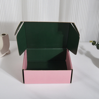 Boîtes pliantes en carton ondulé directement de l'usine, OEM ODM, logo personnalisé, impression intégrale, emballage moderne de luxe avec poignée