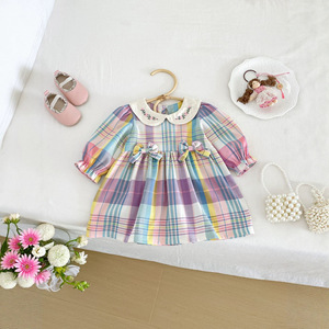 Abiti Autunnali per Bambine 2026, Gonne in Stile Coreano, Eleganti Vestiti a Quadri Colorati per Bambine e Neonate - Product Image 3
