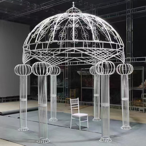 Gazebo de Boda de Hierro Metálico Personalizado, Estilo Europeo Romántico, para Eventos, Cabina de Fotos, Decoración Moderna para Exteriores - Product Image 1