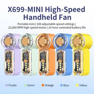 Mini Ventilador Portátil de Mano con Pantalla LED, 22000 RPM, Viento Fuerte, para Viajes, Oficina, Verano - Product Image 2