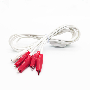 Maßgefertigte 4-in-1 Weiße Krokodilklemmen zu 2mm 4mm Bananenstecker Kabel Krokodilklemme Testkabel - Product Image 1