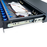 La caja de terminales de fibra óptica ODF extraíble totalmente equipada admite 12/24/48 núcleos con coletas, conectores FC/SC/LC/ST