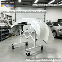 Soporte telescópico universal para carrocería, estante ajustable en altura y longitud para pintores con banco de reparación de carrocería con espuma EPE