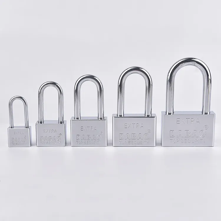 40MM Square Body Steel Long Shackle High Security Iron Silver Pad Lock Padlock