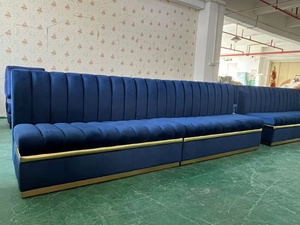 Light Luxury <strong>Modern</strong> Cafe <strong>Bench</strong> Seating Fast Food Restaurant <strong>Tables</strong> and Chairs Sets Coffee Shop Furniture Green Restaurant Booths - Product Image 4