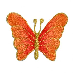 Magnifiques patchs brodés papillon colorés avec bordure dorée scintillante pour vêtements d'enfants - Product Image 6