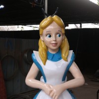 Artificielle En Fiber De Verre Grandeur nature dessin animé princesse Sculpture