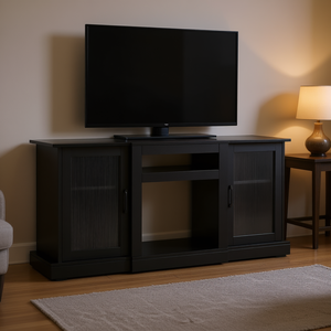 Mueble de TV moderno de 65 pulgadas, gabinete de madera con estantes ajustables, mesa consola de almacenamiento para sala de estar. - Product Image 2