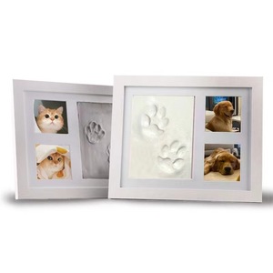 Cadre photo DIY pour empreintes de pattes d'animaux, rectangulaire, en bois, horizontal, à poser sur table, pour salon, chambre, bureau - Product Image 4