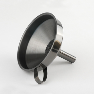 Funil de cozinha em aço inoxidável preto dourado, funil de metal de qualidade alimentar para filtragem de líquidos para cozinha - Product Image 4