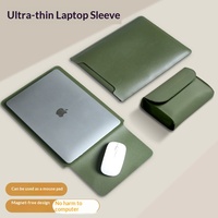 Housse pour ordinateur portable en PU souple compatible avec les ordinateurs portables Apple et Huawei 13/14/15/16 pouces, sacoche pour ordinateur avec tapis de souris