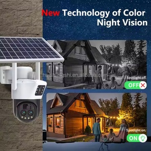 V380 10XZoom 4G Sim Dual Lens Solar Powered Bullet Camera Outdoor Three Lens PTZ Auto Tracking Wireless Wifi IP Cameras <b>Security</b> - Product Image 6