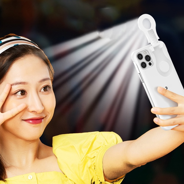 PinJun New Technology 2025 Shockproof TPU+PC Street Fashion Ring Light Phone Case for 16 15 14 13 12 11 Pro Max