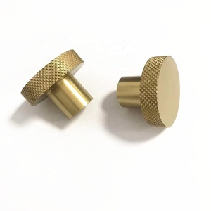 Poignées de tiroir de placard en aluminium, laiton, or, moletées, boutons pour commode, chambre à coucher, cuisine, salle de bain, entrepôt extérieur - Product Image 4