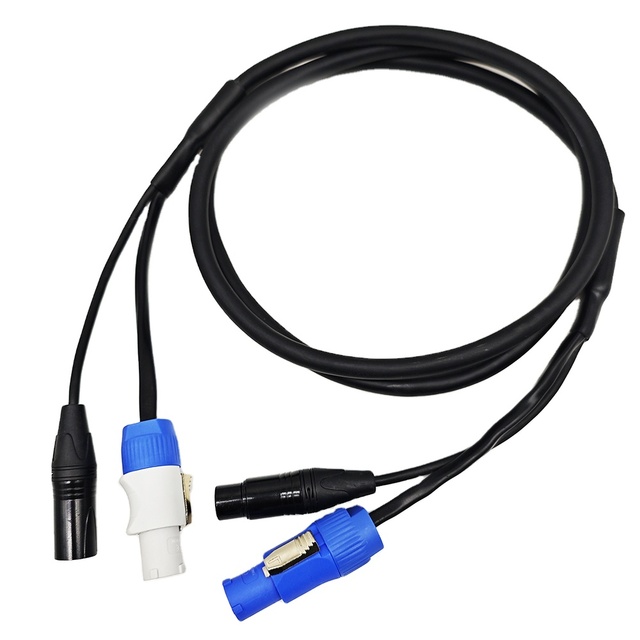 DMX 3Pin Signal Combo Cable 3x 2.5 Mm² 3 Pin Powercon DMX Power Cord Hybrid Cable for Stage Lighting