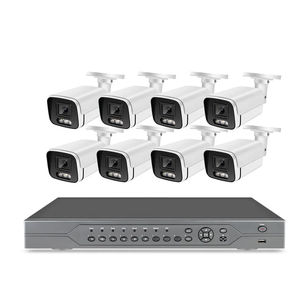 5MP Camera Systeem Surveillance Thuis Draadloze Cctv Camera Systeem 8 Kanaals Poe Outdoor Ip Nvr Set Kit