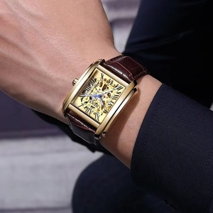 Montre mécanique de luxe sportive avec bracelet en cuir de 24 mm, boîtier en alliage, mouvement automatique, aiguilles en verre, résistante à l'eau, personnalisable pour votre marque. - Product Image 4