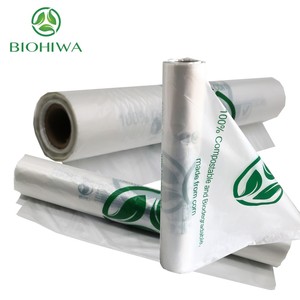 hot sale biodegradable <b>packaging</b> <b>bag</b> supermarket clear fruit vegetable flat produce <b>bag</b> on roll - Product Image 3
