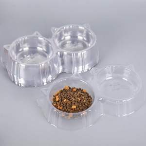 Bol de nourriture jetable réutilisable et facile à nettoyer pour animaux de compagnie et chats Conteneur de nourriture <span class=keywords><strong>anti</strong></span>-<span class=keywords><strong>fourmi</strong></span> pour les voyages en plein air - Product Image 1