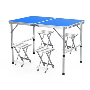 HISPEED Table de Camping Pliante en Aluminium pour Repas en Extérieur, Hauteurs 35cm/70cm, Table de Pique-nique Pliable - Product Image 1