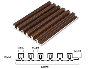 Hiện đại <span class=keywords><strong>WPC</strong></span> Panel tường với 3D hiệu ứng gỗ chống cháy không thấm nước dễ dàng cài đặt bệnh viện khách sạn sử dụng sẵn sàng thực hiện vật liệu xây dựng - Product Image 2