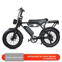 Vélo électrique tout-terrain rétro 20 pouces à batterie lithium 48V sans balais, pneus larges, directement de l'usine