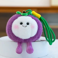 Adorable pendentif en peluche pastèque, jouet en peluche, décoration de sac en bambou, porte-clés, figurine en peluche