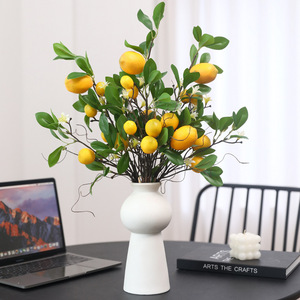 Artificial Lemon Plant Bundle 56cm Soft Plastic Home Decor Wedding Props - Product Image 1