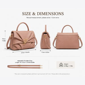 Bolso de Mano de PU Suave con Solapa Plegada, Diseño de Autor, Logotipo Metálico Personalizado, Bolso de Hombro de Moda con Múltiples Compartimentos - Product Image 6