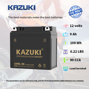 12N9L-BS Nouvelle batterie au plomb-acide pour moto <span class=keywords><strong>KAZUKI</strong></span> 12V 9AH 1,6 kg - Product Image 4