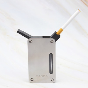 Flacon à tabac en métal Sanda SD-7501 Or Argent Accessoire de fumage portable - Product Image 4