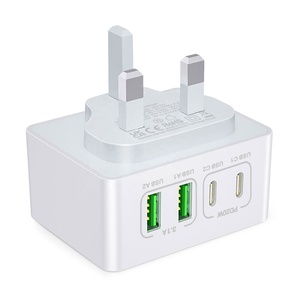 El cargador GaN 40W 4 puertos USB tipo C de Amazon, estándar británico, enchufe del Reino Unido, carga rápida para <span class=keywords><strong>Iphome</strong></span> 17 16 15 <span class=keywords><strong>14</strong></span> 13 - Product Image 1