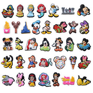 Breloques sabots en PVC souple pour décoration de chaussures, accessoires créatifs dessin animé mignon <span class=keywords><strong>Ariel</strong></span> princesse Donald Daisy Design DIY - Product Image 1